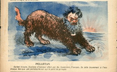 Smørtallerkenen, nummer 191, satirisk i farve af Maurice Radiguet