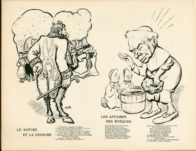 Smørtallerkenen, nummer 195, satirisk i farve af Maurice Radiguet