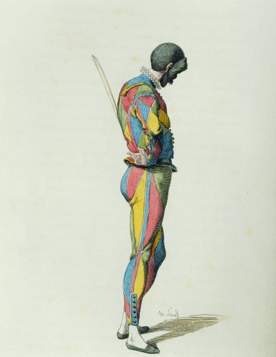 Harlekin i 1858 af Maurice Sand (1823-1889) af Maurice Sand