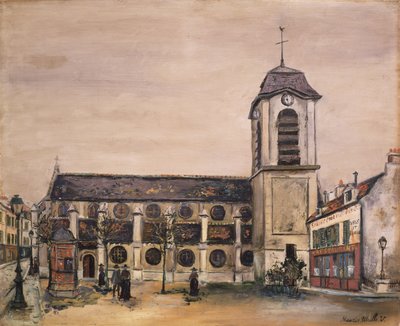 Kirke (olie på lærred) af Maurice Utrillo