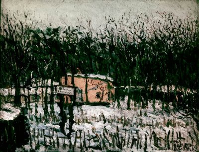 Butte Pinson i sneen af Maurice Utrillo