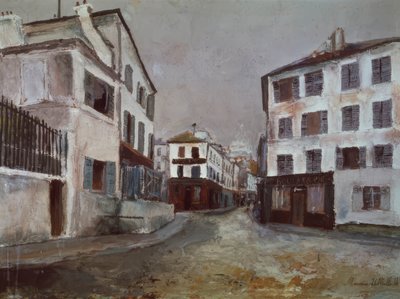 Rue Norvins af Maurice Utrillo