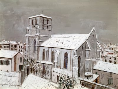Saint-André-kirken, Angoulême, i sneen af Maurice Utrillo