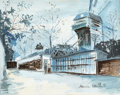 La Moulin de la Galette, Paris af Maurice Utrillo