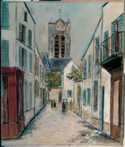 Pariser Straße af Maurice Utrillo