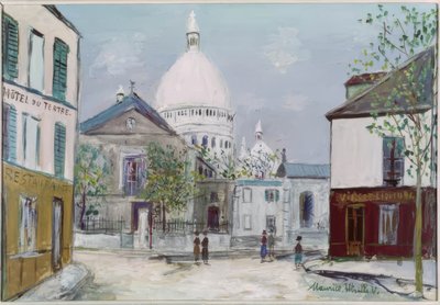 Place du Tertre og Sacré-Coeur af Maurice Utrillo