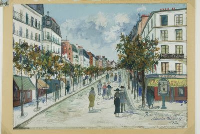 Rue Ordener, Paris af Maurice Utrillo