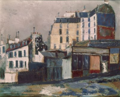 Rue Ravignan, Paris af Maurice Utrillo