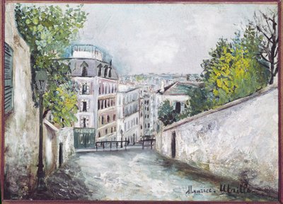 Rue du Mont-Cenis, Montmartre af Maurice Utrillo
