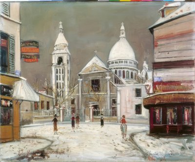 Rue du Mont-Cenis, i Montmartre af Maurice Utrillo