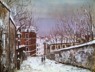 Rue du Mont-Cenis i Montmartre af Maurice Utrillo