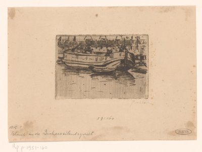 Båd i Bickersgracht, Amsterdam af Maurits van der Valk (signed by artist)