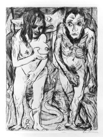 Adam og Eva af Max Beckmann