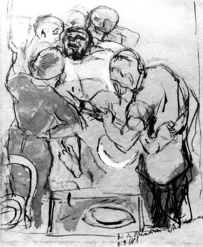 Under operationen af Max Beckmann
