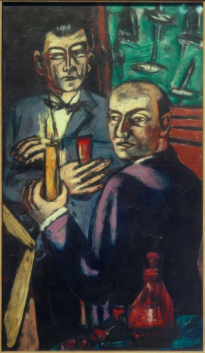 Portræt af Curt Valentin og Hanns Swarzenski af Max Beckmann