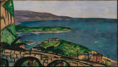 Udsigt over Cap Martin, blå af Max Beckmann