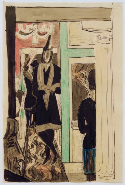 Cafe (telefon) af Max Beckmann