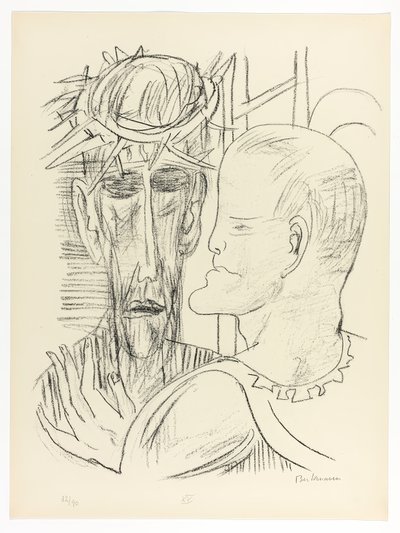 Kristus og Pilatus, tallerken 15 fra Dag og drøm af Max Beckmann
