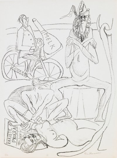 Cirkus, tallerken 12 fra portfolioen "Dag og drøm" af Max Beckmann