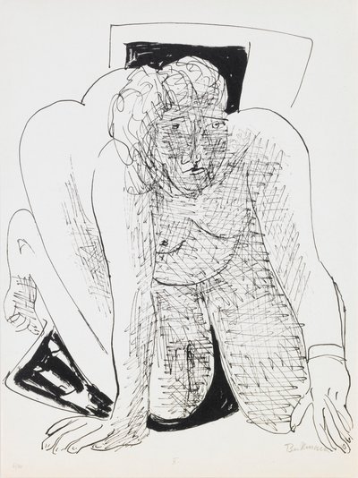 Crawling Woman, plade 5 fra porteføljen "Day and Dream" af Max Beckmann