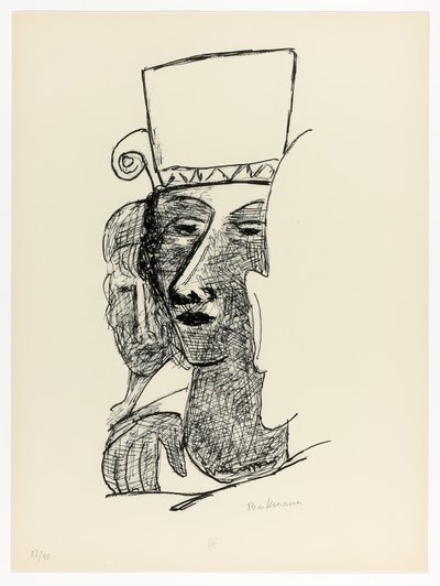 Dansepar, tallerken syv fra Day and Dream af Max Beckmann
