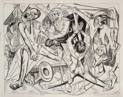 Natten (blad 7 fra: «Helvede») af Max Beckmann