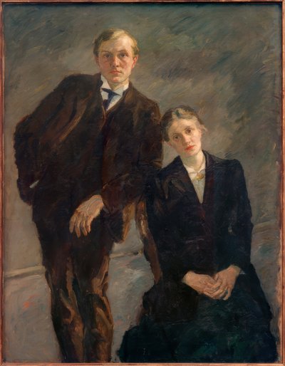 Dobbeltportræt af Max Beckmann og Minna Beckmann-Tube af Max Beckmann