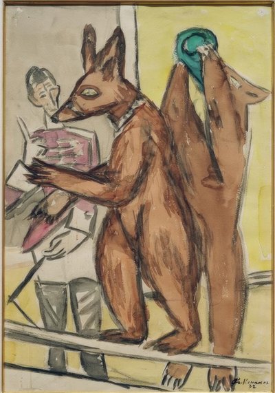 Trænede bjørne af Max Beckmann