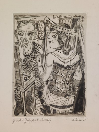 Omklædningsrum, planche 2 fra portfolioen "The Annual Fair" af Max Beckmann