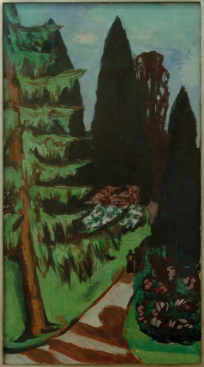 Eyckenstein-Zypressen af Max Beckmann