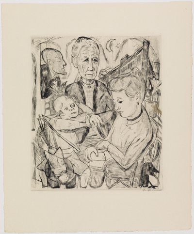 Familiescene (familien Beckmann) af Max Beckmann