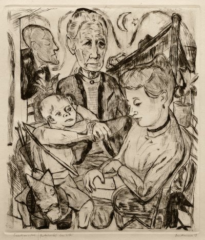 Familiescene af Max Beckmann