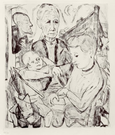 Familiescene af Max Beckmann