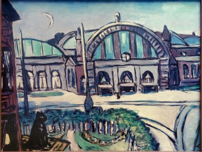 Frankfurts hovedbanegård af Max Beckmann