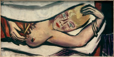 Kvinde i sengen af Max Beckmann