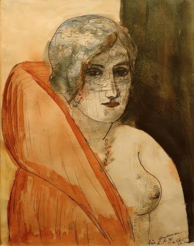 Kvinde i pels af Max Beckmann