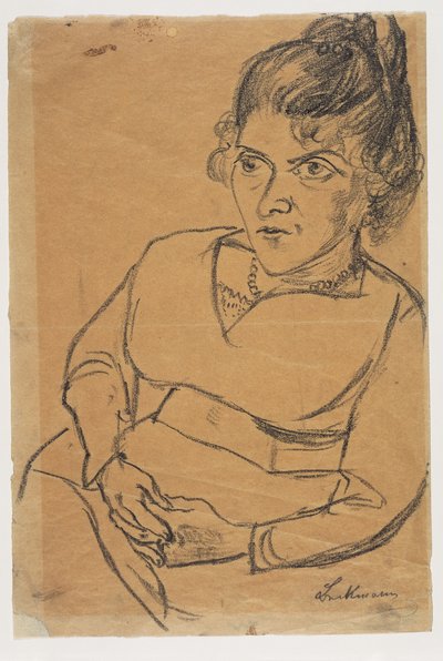 Fridel Battenberg, halvfigur, siddende af Max Beckmann
