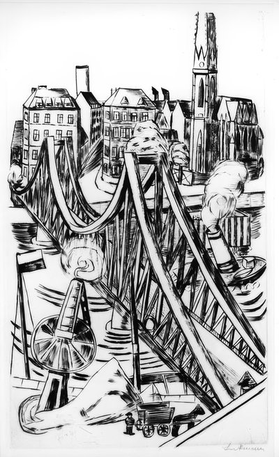 Store Bro (The Eiserne Steg i Frankfurt am Main) af Max Beckmann