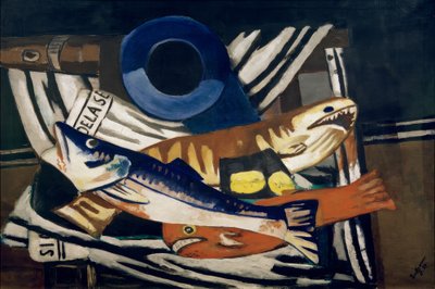 Stort stilleben af ​​fisk af Max Beckmann