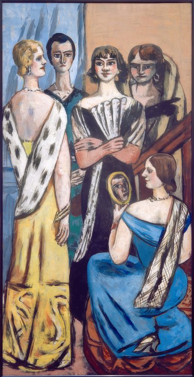 Stort billede af kvinder (fem kvinder) af Max Beckmann