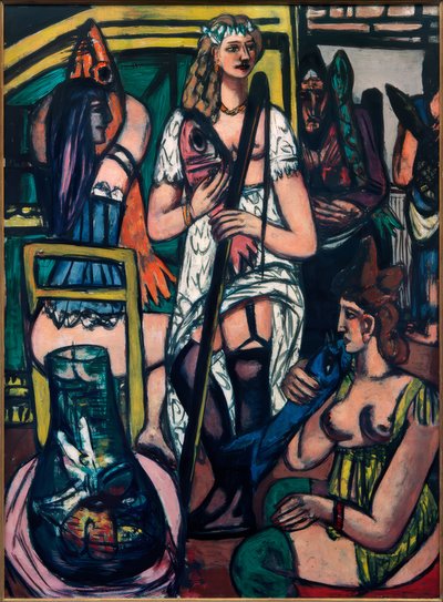 Stort billede af kvinder, fiskekvinder af Max Beckmann