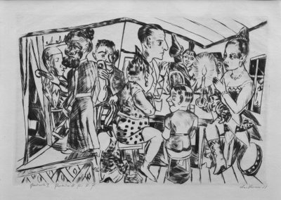 Backstage af Max Beckmann
