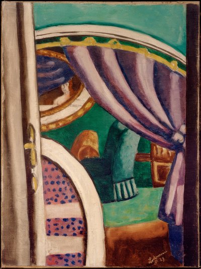 Lilla interiør (den grønne lænestol) af Max Beckmann