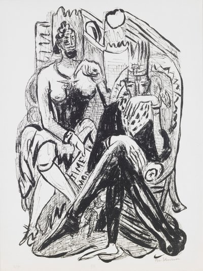 Konge og demagog, plade 8 fra porteføljen "Dag og drøm" af Max Beckmann