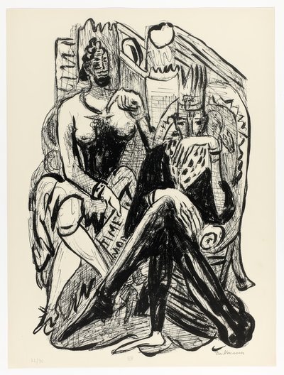 Konge og demagog, tallerken otte fra Day and Dream af Max Beckmann