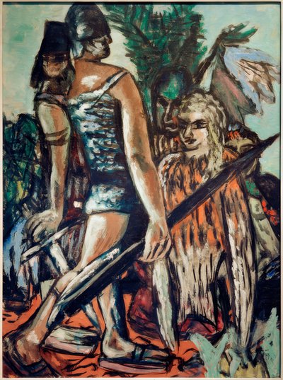 Kriger og fuglekvinde af Max Beckmann
