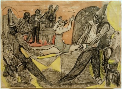 New York natklub af Max Beckmann