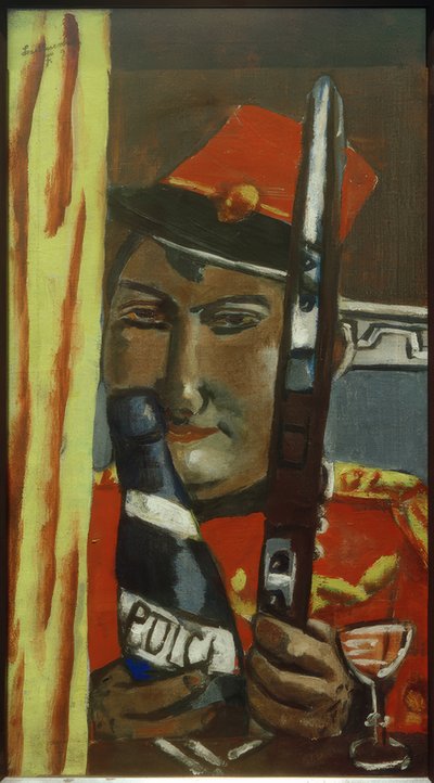 Peruviansk soldat vil gerne drikke af Max Beckmann