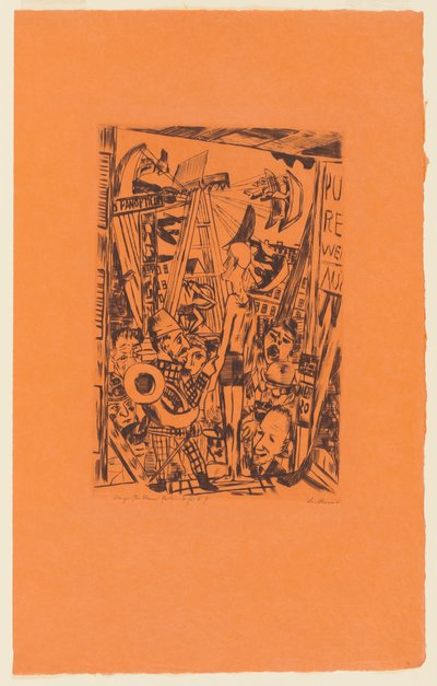 Tavle 5 i serien: Årligt marked af Max Beckmann