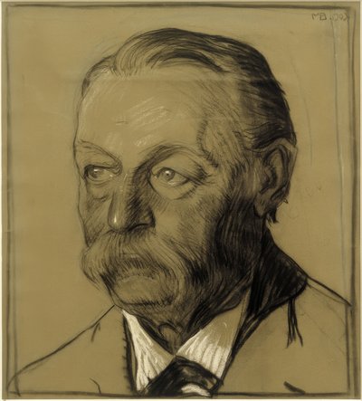 Portræt af onkel Friedrich Beckmann, halvprofil til venstre af Max Beckmann